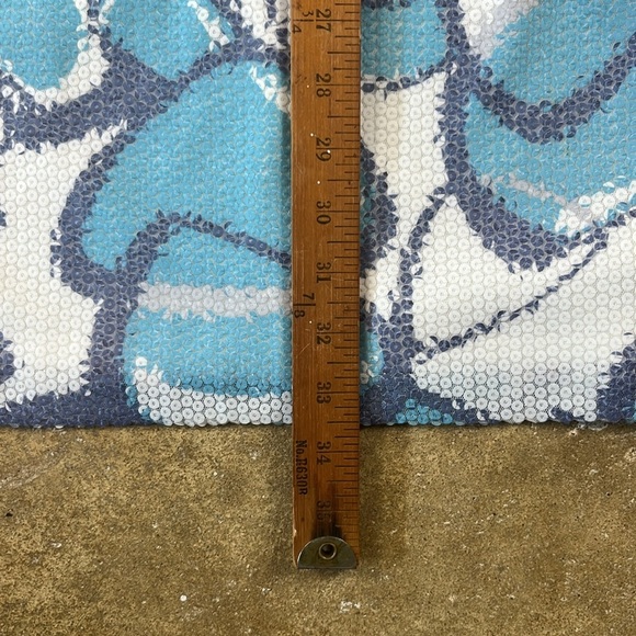 Muse Blue and White Abstract Mini Dress - Picture 6 of 6